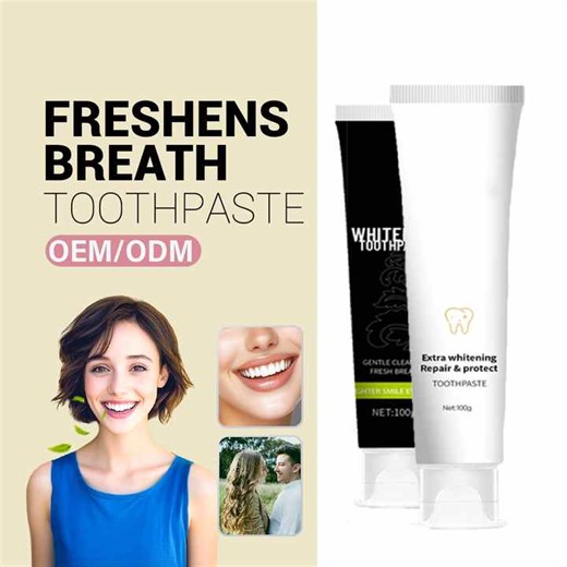 OEM Whitening Toothpaste Custom Logo Customized Wholesale, Fresh Mint Flavor, Hala Certified