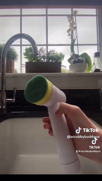 Portable? check!✅ Easy-to-use? check!✅ Affordable? check! ✅ Get the ScrubbyBuddy TODAY!! With our 50% off sale, scrub those dishes in style. Stop straining over everyday chores and let the ScrubbyBuddy do the work for you! #electricscrubber #dishscrub #scrubbing #tiktokmademebuyit #scrubdaddy