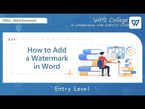 [WPS Office] Word 2.19: How to Add / Insert a Watermark in WPS Writer [Tutorial]