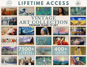 Frame TV Art Set  7500, Vintage Art Collection, Complete Famous Art Bundle, Vintage TV Art, Vertical TV Art, Samsung Art, Digital Download - Etsy