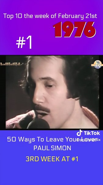 The top 10 songs for the week of February 21, 1976 (50 Years Ago). #music #billboard #charts #1976