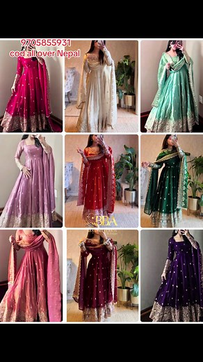 BBA Collection: Gowns Sizes 38–44 — Delivery Across Nepal
