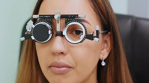 Optometrist Trial Frame Checking Beautiful Woman Stock Footage Video (100% Royalty-free) 1044017911 | Shutterstock