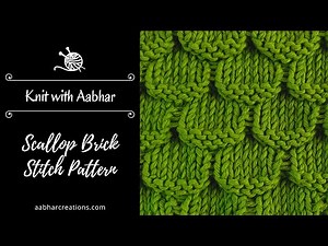Scallop Brick Knitting Stitch - Easy And 🧶👌 Beautiful knitting pattern