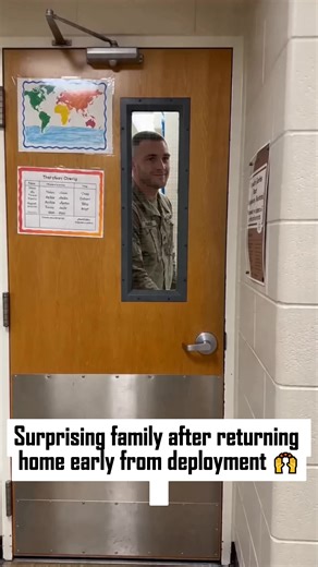 A US Air Force Sergeant returned home from deployment a week early - and surprised his family in a series of emotional greetings. Sergeant Josh, 33, had been serving in the Middle East for seven months but began hatching the secret plan with his wife Sarah about a month before returning home to Colorado. First, he surprises his eldest son, eight-year-old Jayden, who has Cerebral Palsy, at school with the pair both trying to hold back the tears as they embrace after so long apart. Then, in anothe