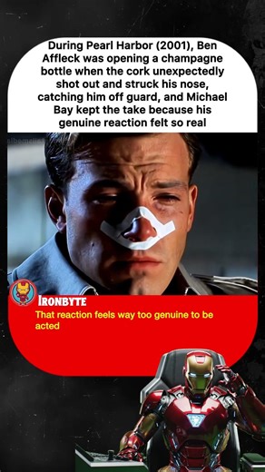 During Pearl Harbor (2001), Ben Affleck was opening a champagne bottle when the cork