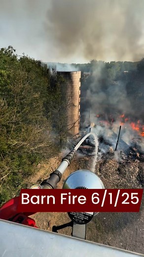 City of Fairbury Fire Department provided mutual aid to City of Pontiac Fire Department for a rural barn structure fire today. #barn #volunteerfirefighter #mutualaid #firefighter #firefighters #firedepartment #volunteerfiredepartment #laddertruck | City of Fairbury Fire Department