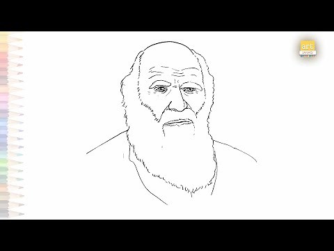 Charles Darwin drawing easy | Art tutorial| How to draw Charles Darwin face step by step #artjanag