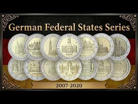 Every German Federal States Series €2 Coin (2007–2020)