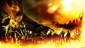 Superman In The Fire Live Wallpaper - MoeWalls