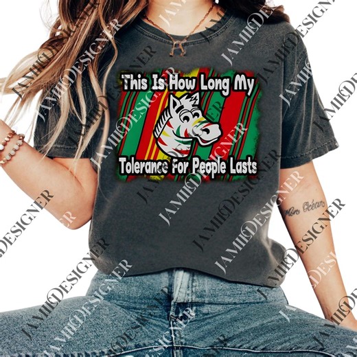 Fruit Stripe Gum PNG, Compassion Tolerance Quote File, This is How Long My Tolerance for People Last Sublimation, Zebra Instant - Etsy