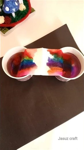 Rainbow Bridge Science Experiment 🌈 | Easy Water Color Trick✨Like 👍 Share 🔁 and Subscribe ❤️