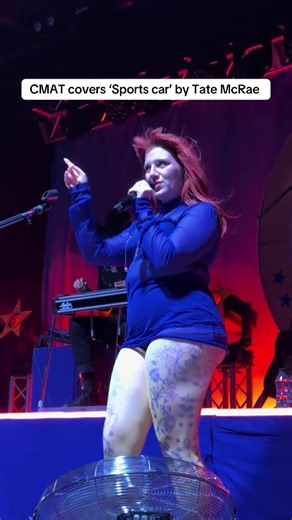 @cmat’s Euro-Country tour is going down a treat, so much so that she’s started doing covers of some of her fave pop songs. Here, she immaculately performs ‘Sports car’ by @tate mcrae. 📹 @amelieeinghamm #NOTION #cmat #tatemcrae #poptok #fyp