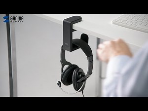 コールセンターに最適な360度回転式ヘッドホンフック ヘッドセットをスマートに収納 カスタマーセンターにも最適 PDA-STN18BK