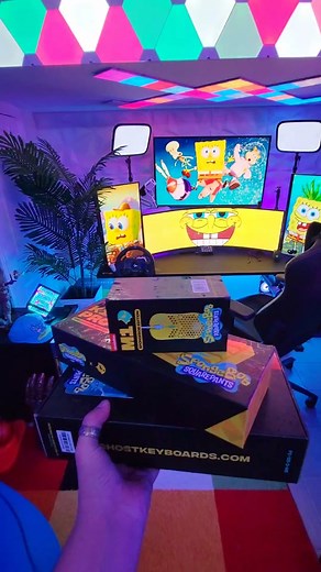 Spongebob RGB Mouse Pad with Wireless Charger | Gaming Setup Essential