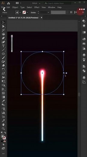Create lazer beam effect in Adobe Illustrator