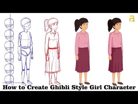 How to Design Ghibli Style Characters in Adobe Animate | Step-by-Step Tutorial