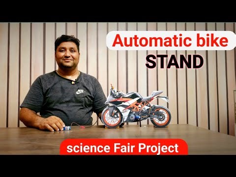 Fully automatic bike side stand | inspire Award Project | science Fair Project | Ardiuno Project