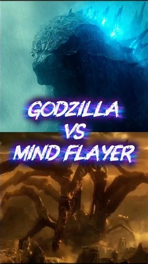 Godzilla vs Mind Flayer, who wins? 🤔 #godzilla #monsterverse #strangerthings #mindflayer #kaiju