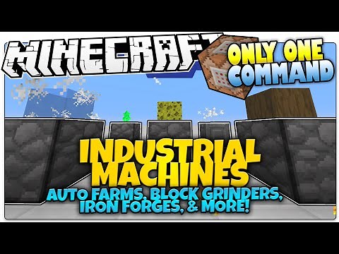 Minecraft | INDUSTRIAL MACHINES | Farms, Grinders, & More | Only One Command (Minecraft Vanilla Mod)