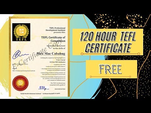 120 Hour TEFL Certificate For FREE || Step by Step Tutorial with Answer Key