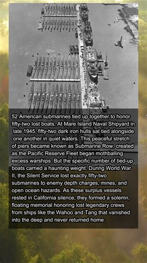 52 TIED-UP SUBMARINES FORMED A SILENT FLOATING TRIBUTE TO AMERICA'S LOST CREWS