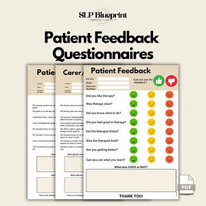 Patient Feedback Template – Accessible Formats for Aphasia, Large Fonts