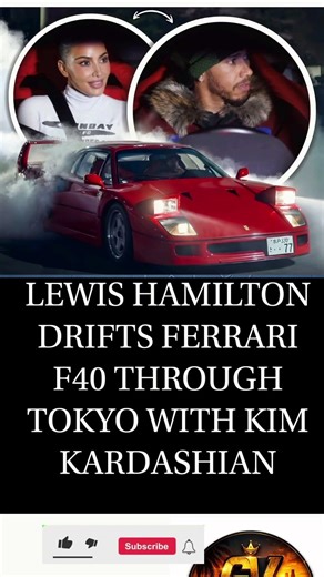 Lewis Hamilton Drifts a Ferrari F40 Through Tokyo with Kim Kardashian 🔥#LewisHamilton #FerrariF40
