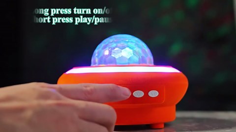 RGB Music Projector Light with Bluetooth Speaker, 12 Modes & Star Projection, Rechargeable Mood Lamp for Christmas, Birthday, Valentine's Day, Party, Bedroom Decor Gift,White