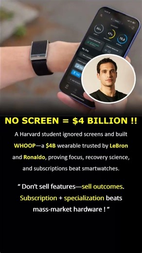He Removed the Screen & Built a $4 BILLION Wearable Empire | WHOOP Story #shorts