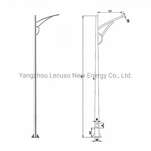 [Hot Item] 6m 8m 10m 20FT Aluminium Stainless Steel Split Street Light Pole for Outside