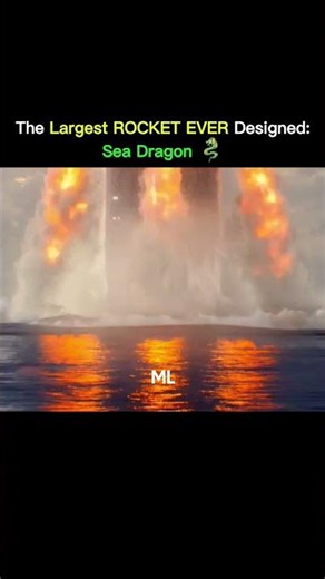 Imagine a rocket so massive it was designed to launch from the ocean 🌊🚀 The Sea Dragon, conceptual