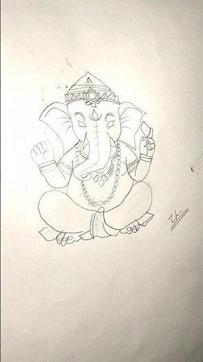 ✨ Easy Ganesh Ji Drawing Tutorial |Pencil Sketch of Lord Ganesha |Art for Beginners 🎨🙏#ganpatibappa