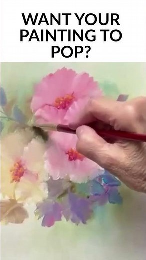 How to make your poppies absolutely POP 💥 #flowerpainting #painting #acrylic