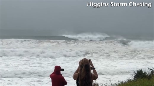 Swell, wave heights and tidal surge are really starting to ramp up as Tropical Cyclone Alfred continues its westward track towards the Southern QLD coast. Video sent in by Guy at Burleigh Point. Do you have a storm report or maybe you captured a photo or video today? Send us a direct message via this link: m.me/HigginsStormChasing | Higgins Storm Chasing