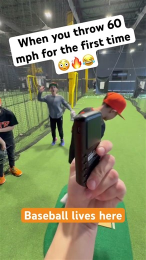 When you throw 60 mph for the first time 😳🔥😂 #pitching #fastball #development #hardwork #baseball