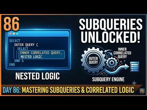 Day 86 Mastering SQL Subqueries: From Nested Logic to Pro-Level Optimization