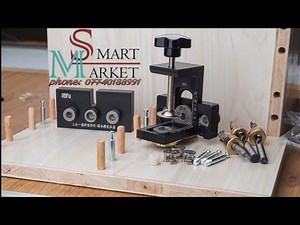 minifix tool , Doweling Jig Pocket Hole Jig Kit Wood Vertical Drilling Detachable Locator