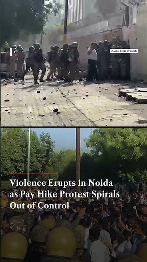 Violence Erupts in Noida as Pay Hike Protest Spirals Out of Control | N18G
