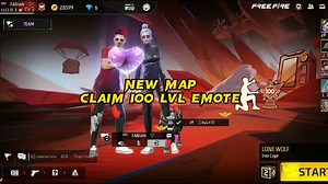 Free Fire Craftland Map Code for 100 Level Emote