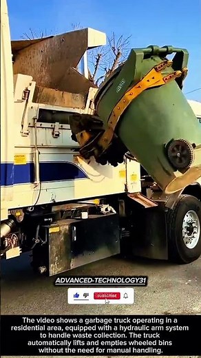 Automatic Garbage Truck – Efficient Waste Collection with Hydraulic System !! #innovation #tool