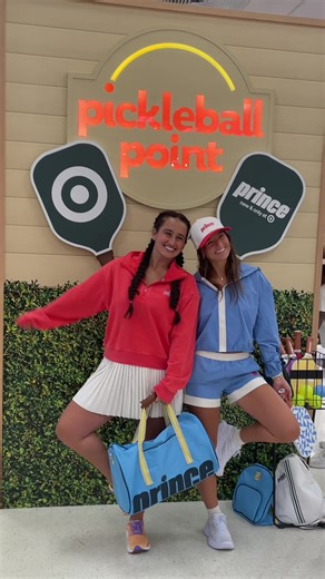 WELCOME TO PICKLEBALL POINT🏓 now serving #PrinceForTarget preppy skorts, polos, belt bags from $9.99 😍 @TwinsOfMiami @nataliezacek @rachelmuse