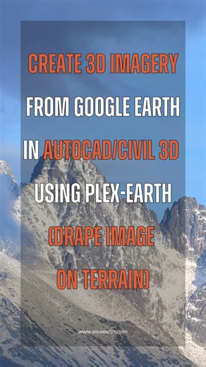 Create 3D Imagery in AutoCAD/Civil 3D #plexearth #drape #reels Add real-world imagery on top of your terrain model using Plex-Earth in AutoCAD, Civil 3D, or BricsCAD Full Video: https://goto.plexearth.com/FB/3DIm Try it out yourself — download Plex-Earth 2026 from here: https://goto.plexearth.com/FB/FreeTrial #plexearth #3dimagery #3dterrain #autocad #civil3d #bricscad #satelliteimagery #terrainmodeling #cadtools #shorts | Plex-Earth
