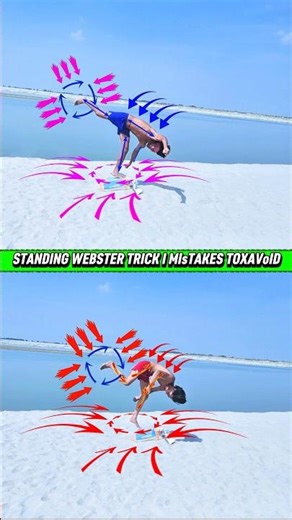 STANDING WEBSTER TRICK I MIsTAKES TO X AVoID #vfx #acrobatics #frontflip #tutorial #shorts