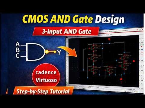 VLSI Basics: CMOS 3 input AND Gate Schematic Design in Cadence