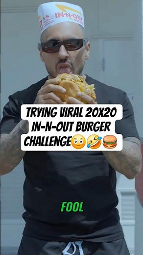 Eating the World’s Biggest Cheeseburger 😳🍔 IN-N-OUT 20x20 Challenge #Shorts #YouTubeShorts #INNOUT