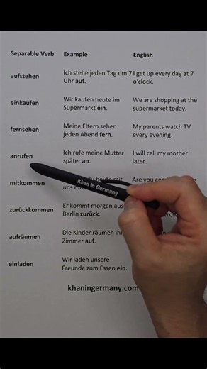 German Language Separable Verbs You Will Need Daily#germanlanguage #deutschonline