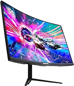 Sceptre Curved 27 inch 2K QHD Gaming Monitor 2560x1440 up to 165Hz 144Hz 1ms DisplayPort HDMI, 1500R AMD FreeSync Premium FPS RTS Build-in Speakers Machine Black (C275B-QWD168)
