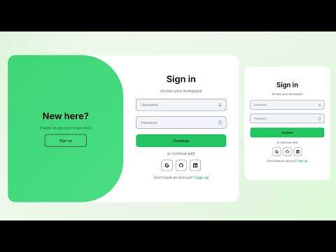 Responsive Login & Signup Form HTML CSS JavaScript