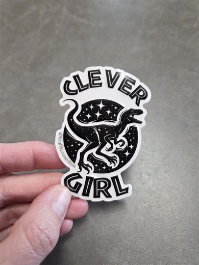 Clever Girl Raptor Sticker, Jurassic Park Vinyl Decal - Etsy